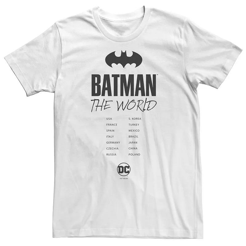 Big & Tall DC Comics Batman: The World Bat Logo Stamp Tee, Men's,  Product Image