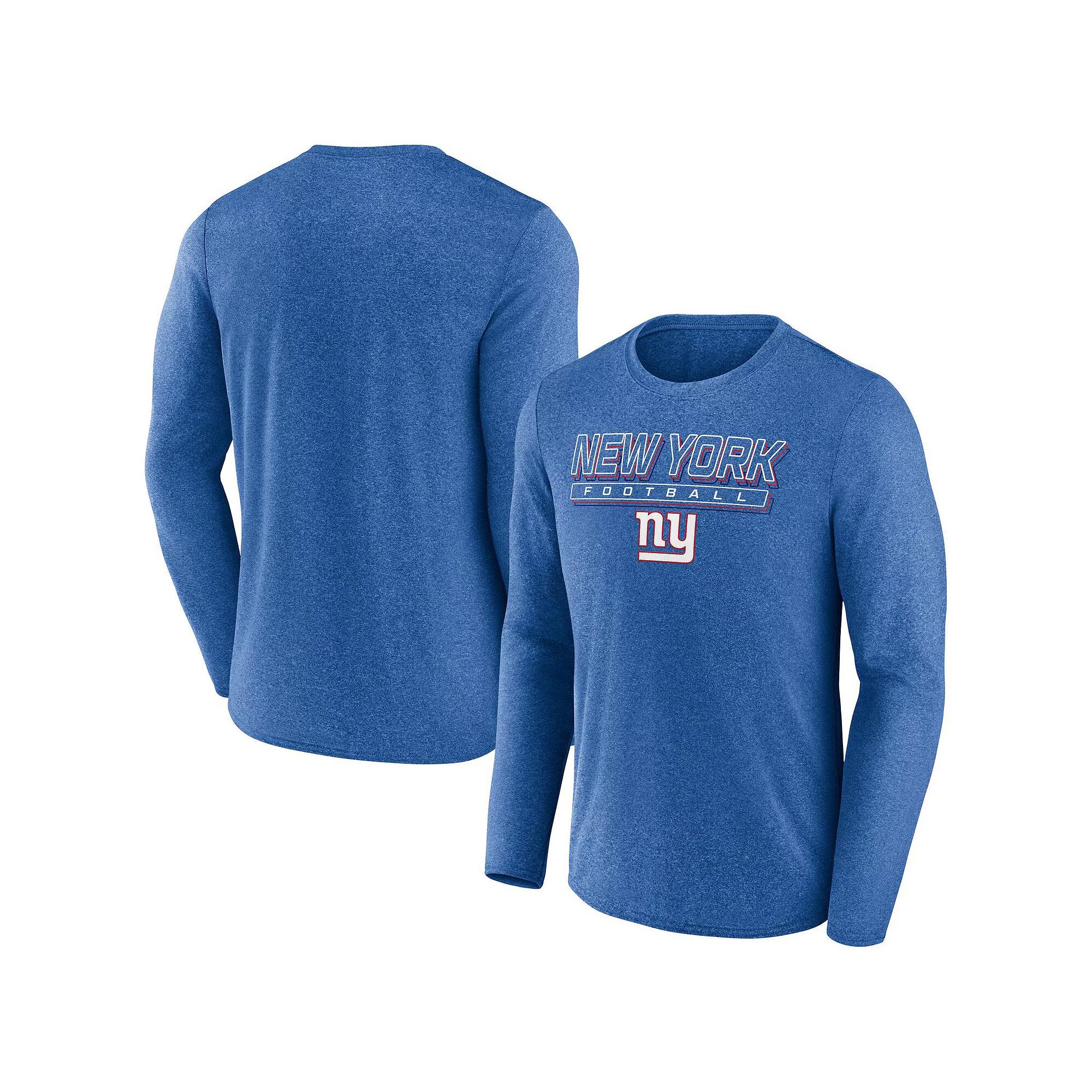 Men's Fanatics Heather Royal New York Giants Fundamentals Long Sleeve T-Shirt,  Product Image