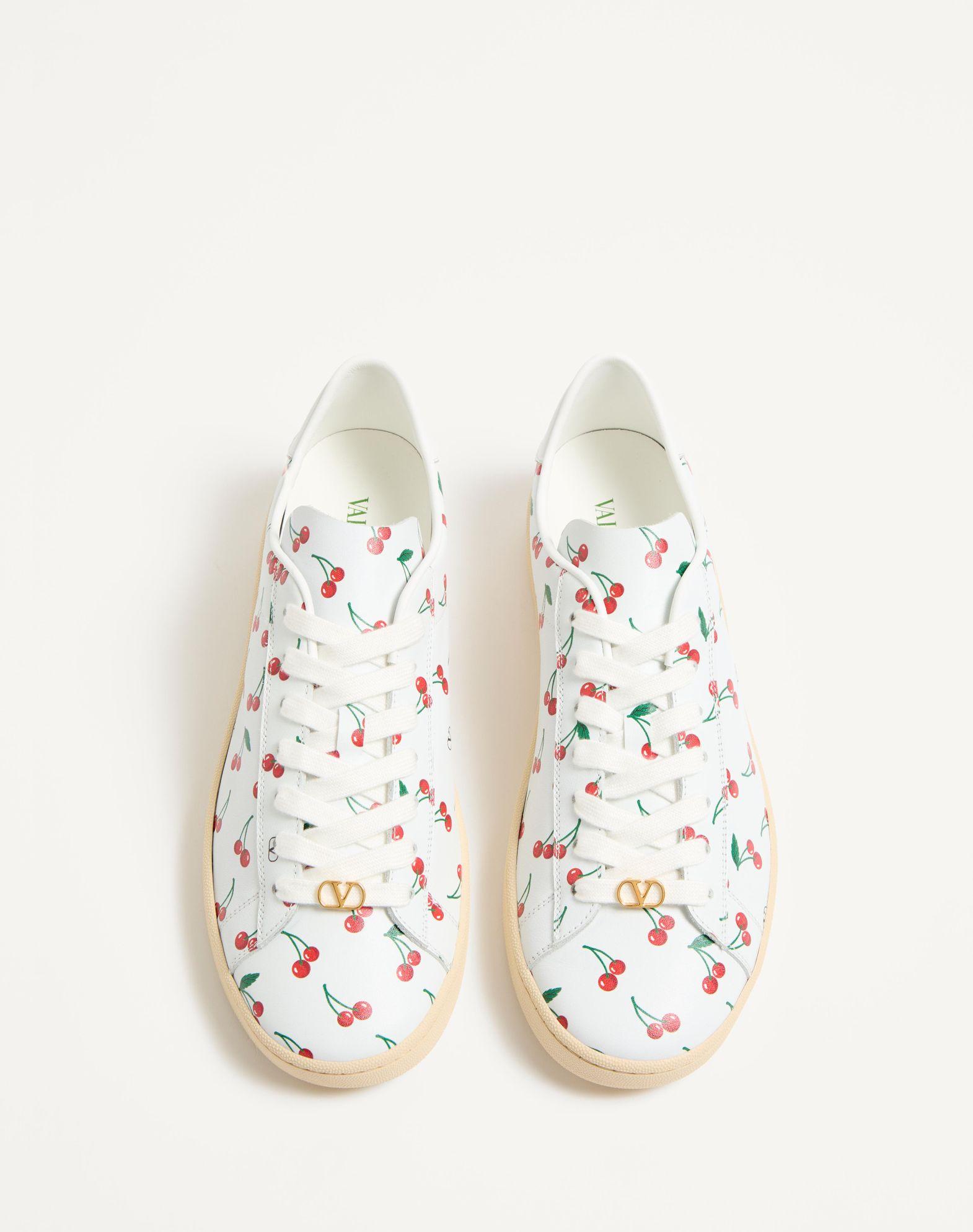 Royco Sneaker In Nappa Calfskin With Cherryfic Pattern Product Image