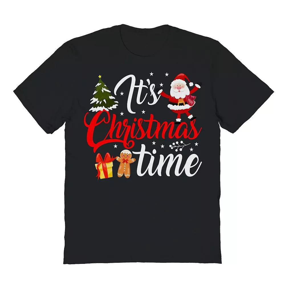 Men's Santa Tree Time Christmas Graphic Tee,  Product Image