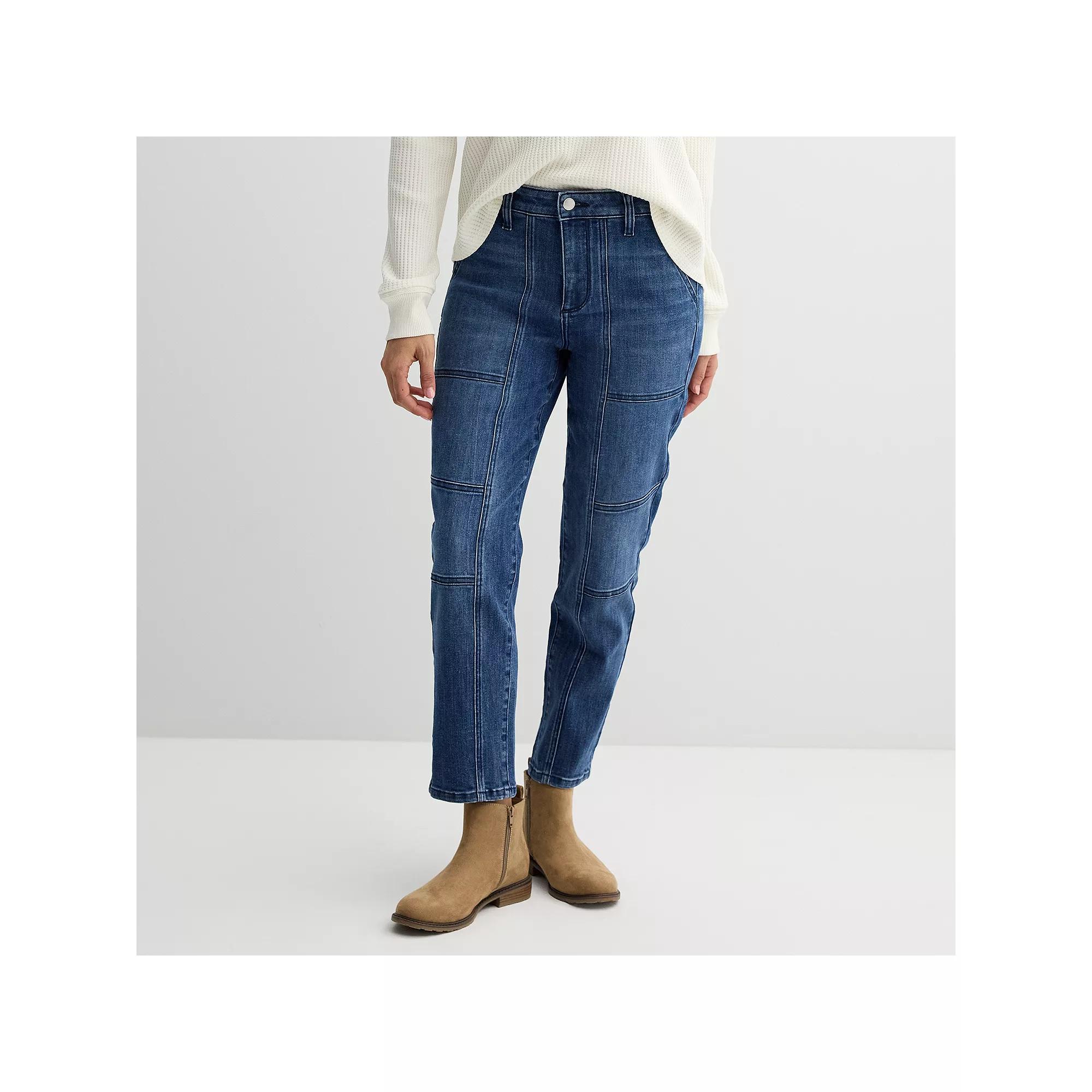 Women's Sonoma Goods For Life® Slim Fit Utility Pants, Size: 6, Medium Dark Product Image