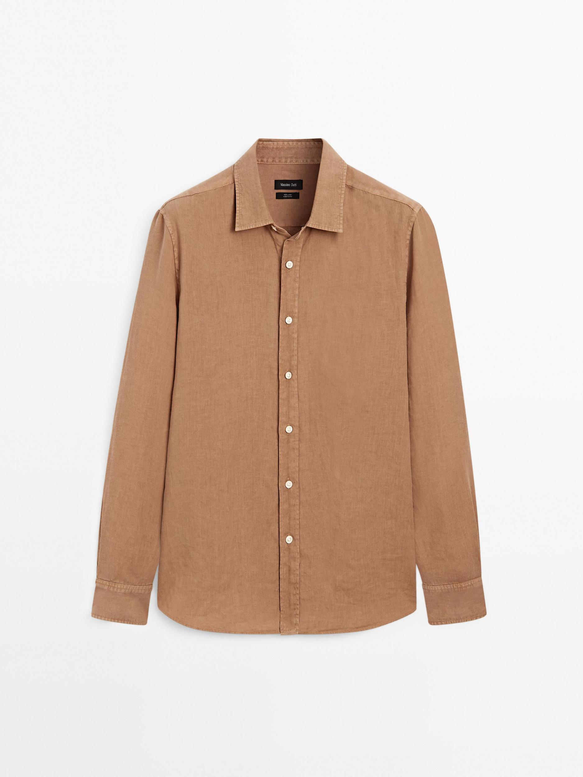 Regular fit shirt with maltinto finish Product Image