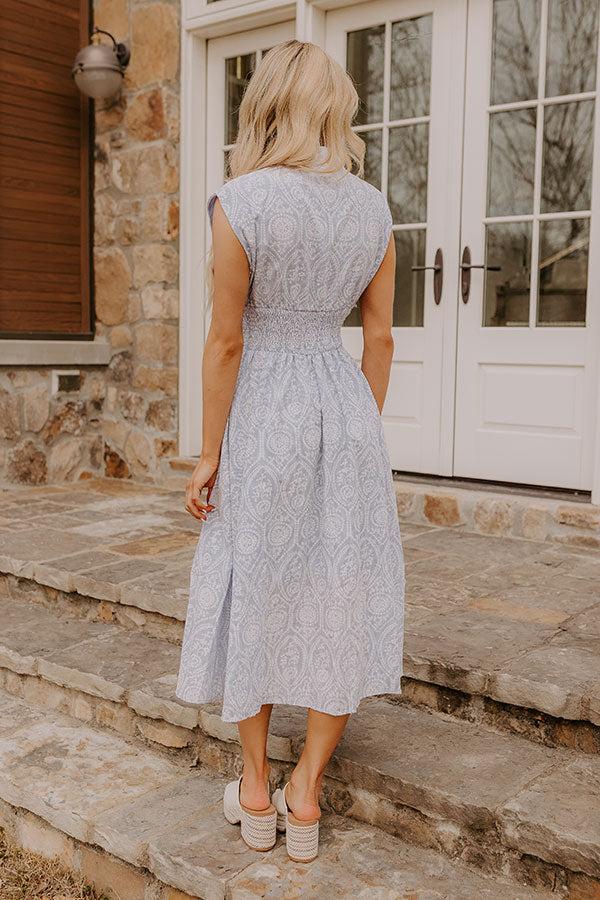 Garden Stroll Midi Dress in Sky Blue Product Image
