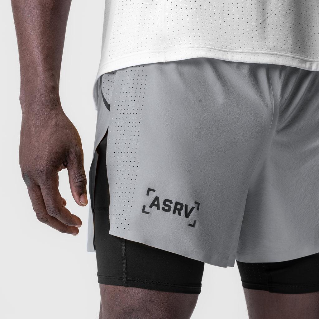 0951. Aerotex™ 4" High Split Liner Short - Slate Grey Male Product Image