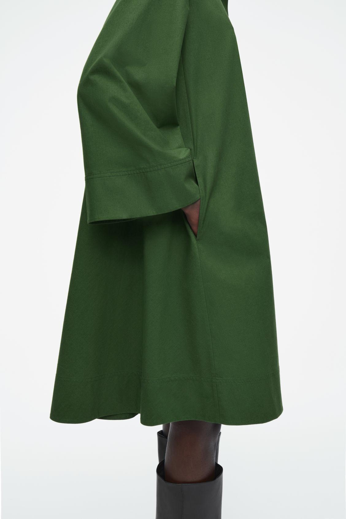 LONG-SLEEVED A-LINE SHIRT DRESS Product Image