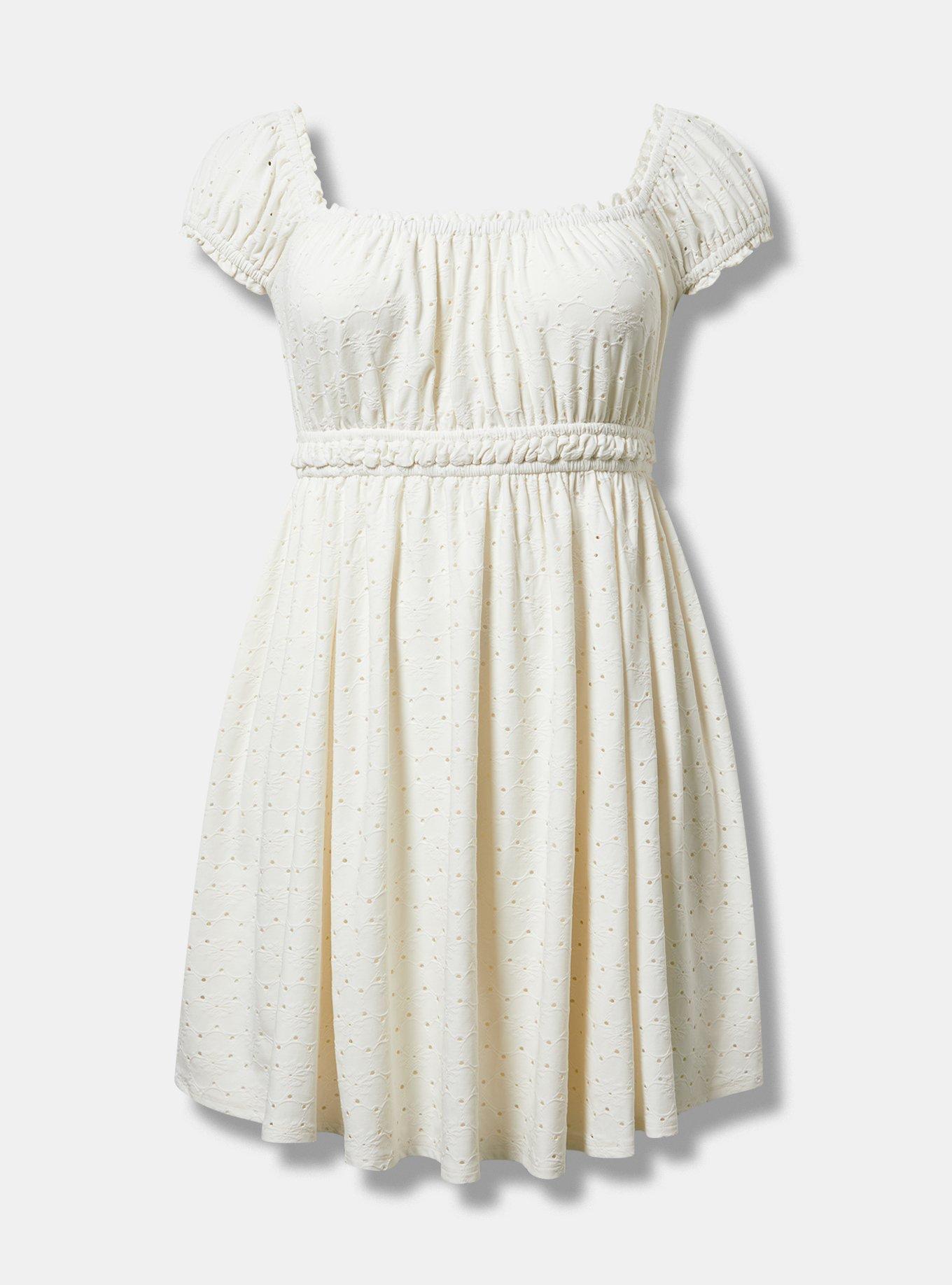 Mini Knit Eyelet Dress Product Image