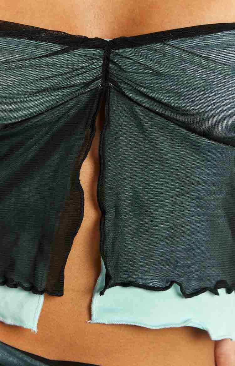 Taytum Blue Contrast Mesh Top Baby Product Image