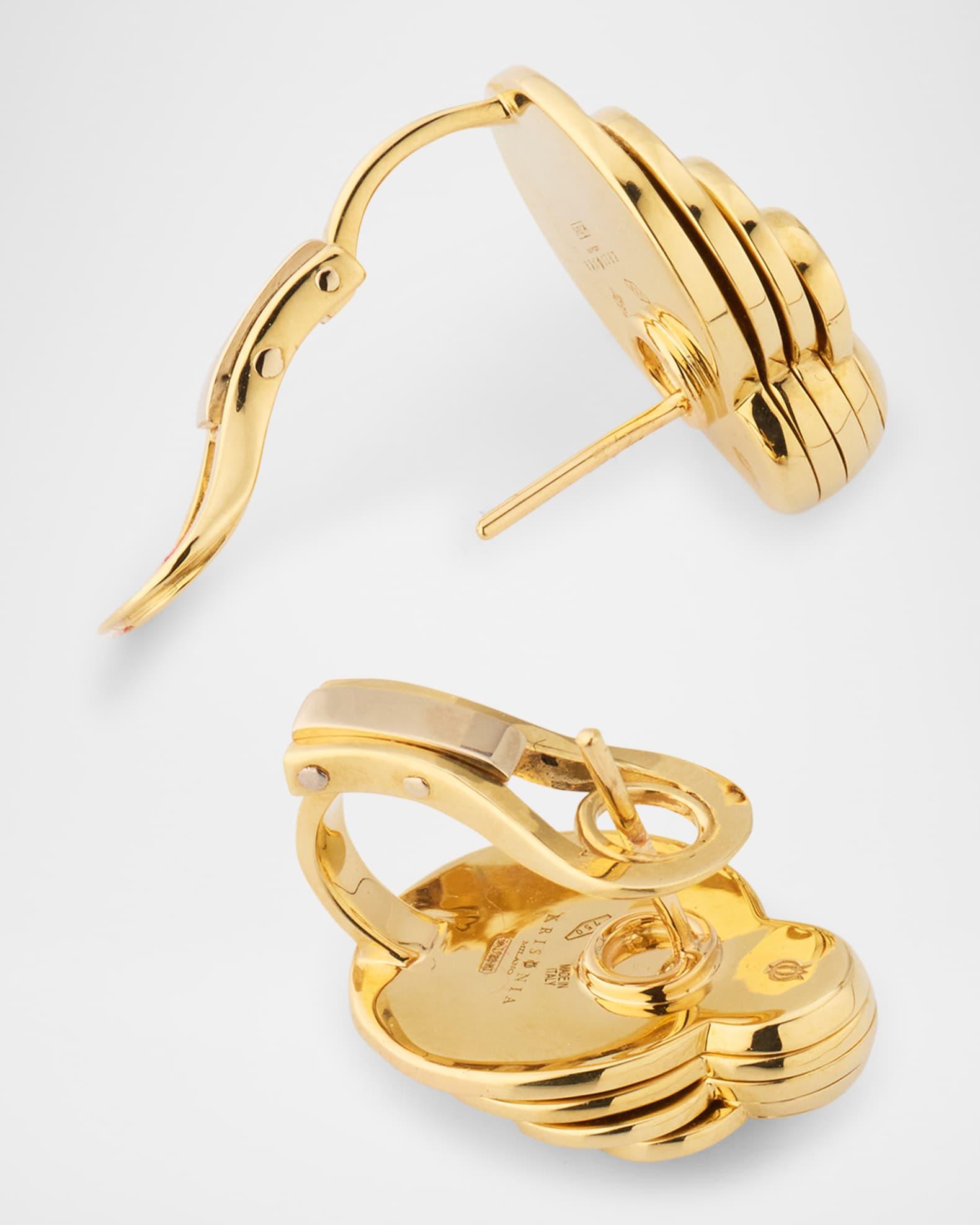 18K Yellow Gold Eclisse Diamond Earrings Product Image