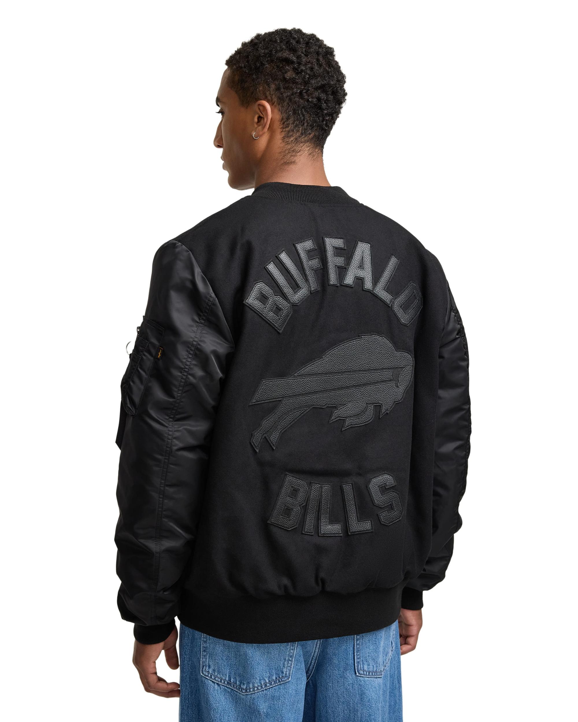 Alpha Industries x Buffalo Bills MA-1 Wool Varsity Jacket Black Male Product Image