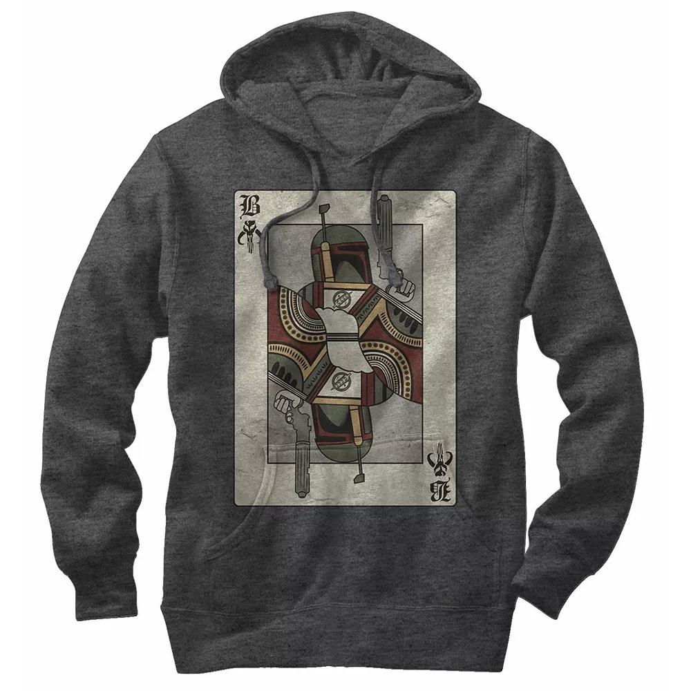 Men's Star Wars Playing Card Boba Fetta Pullover Hoodie,  Product Image