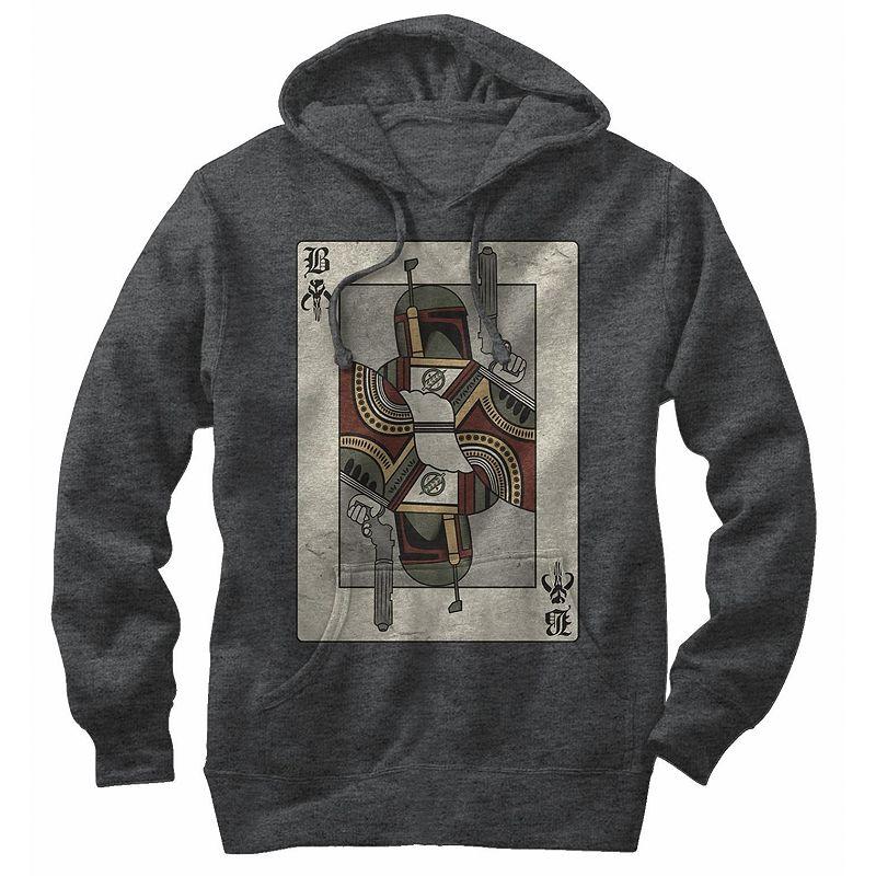 Men's Star Wars Playing Card Boba Fetta Pullover Hoodie,  Product Image