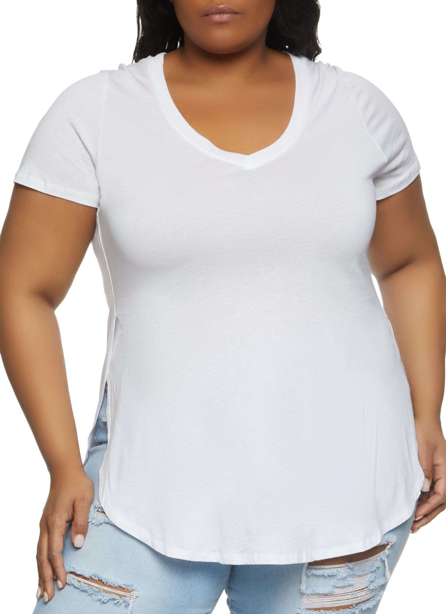 Womens Plus Size Oversized High Low Tee Product Image
