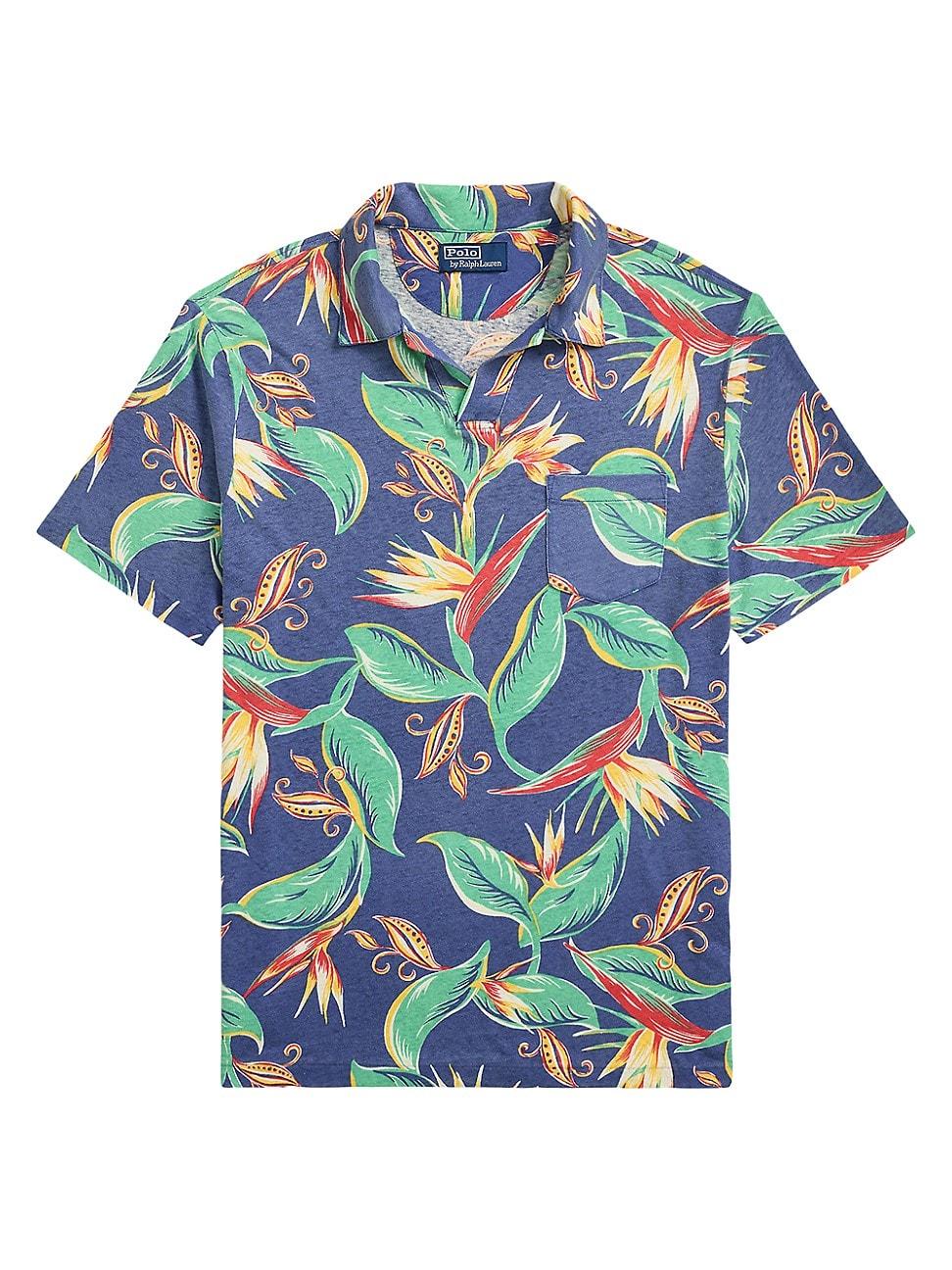 Mens Tropical Slim-Fit Polo Shirt Product Image