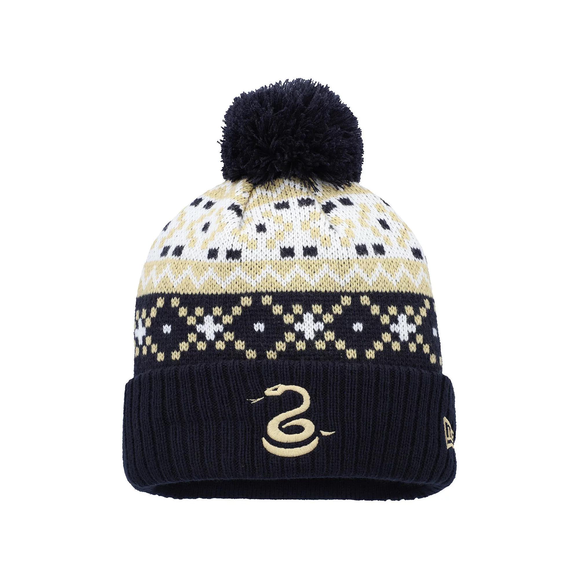 Men's New Era Navy Philadelphia Union Nostalgia Cuffed Knit Hat with Pom, Uni Blue Product Image