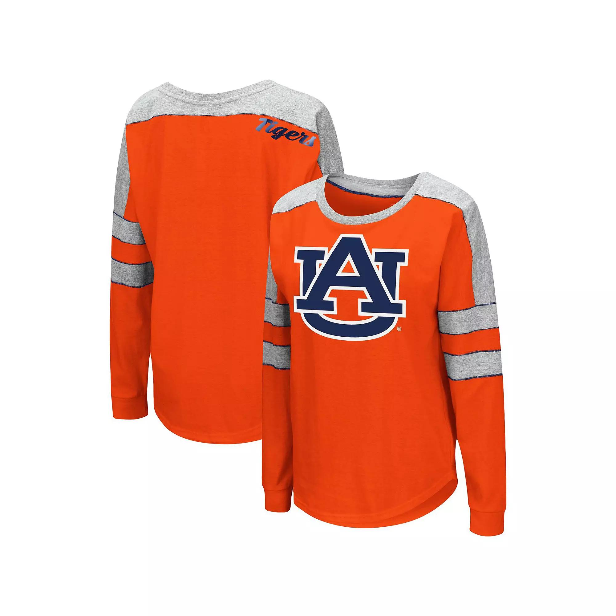 Womens Colosseum Auburn Tigers Trey Dolman Long Sleeve T-Shirt Product Image