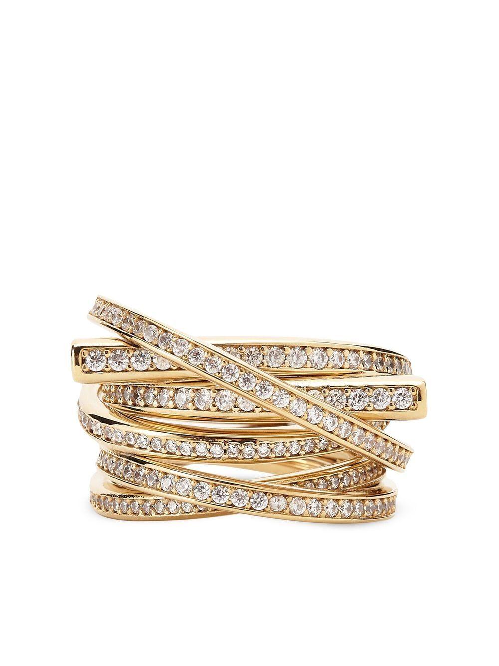 Gancini crystal-embellished ring Product Image