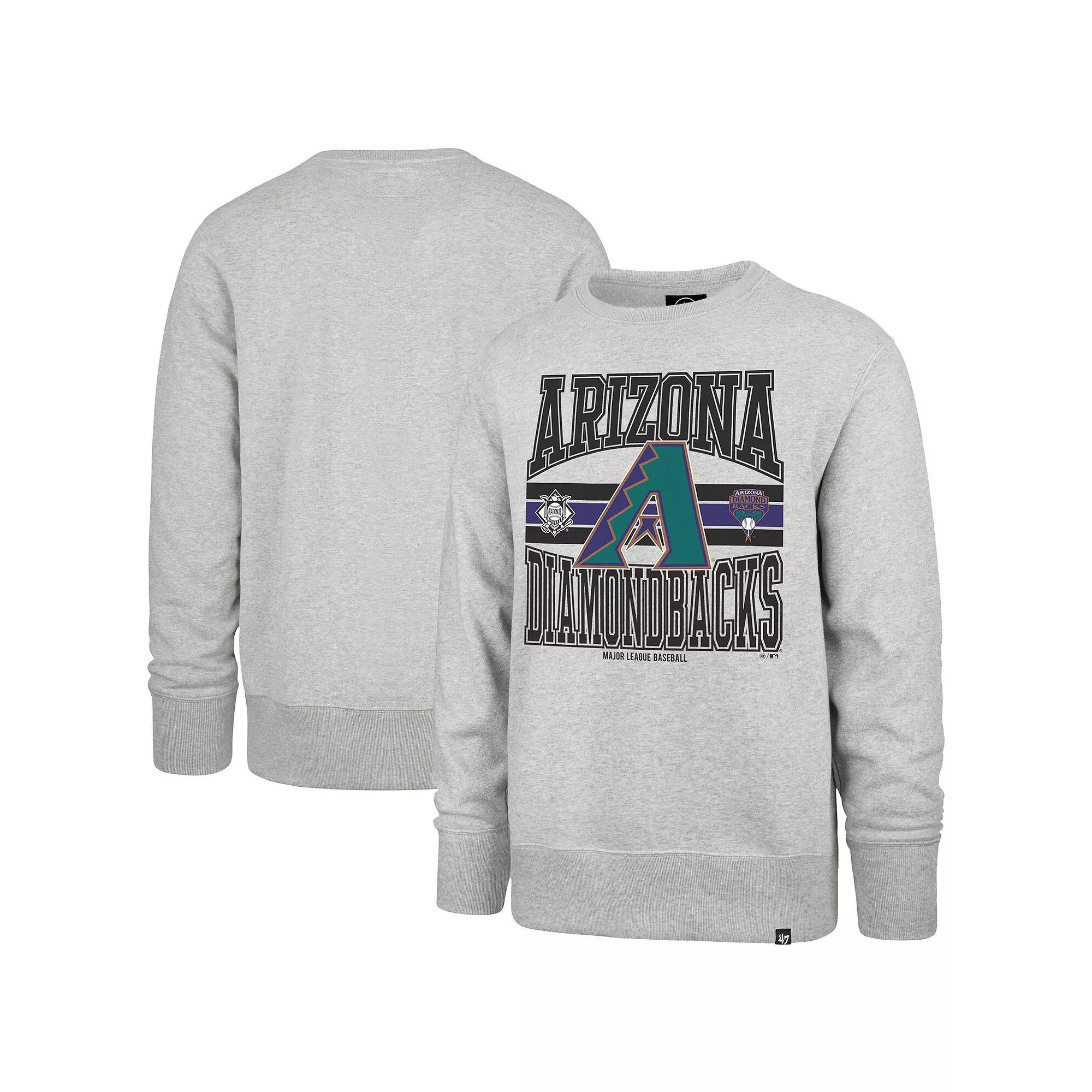 Men's '47 Gray Arizona Diamondbacks Letters Headline Pullover Sweatshirt,  Product Image