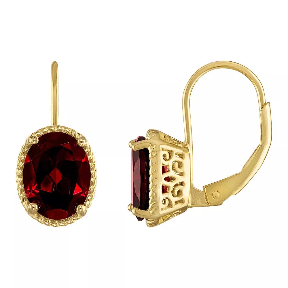 Designs by Gioelli Gemstone Leverback Earrings, Women's, Peridot Product Image