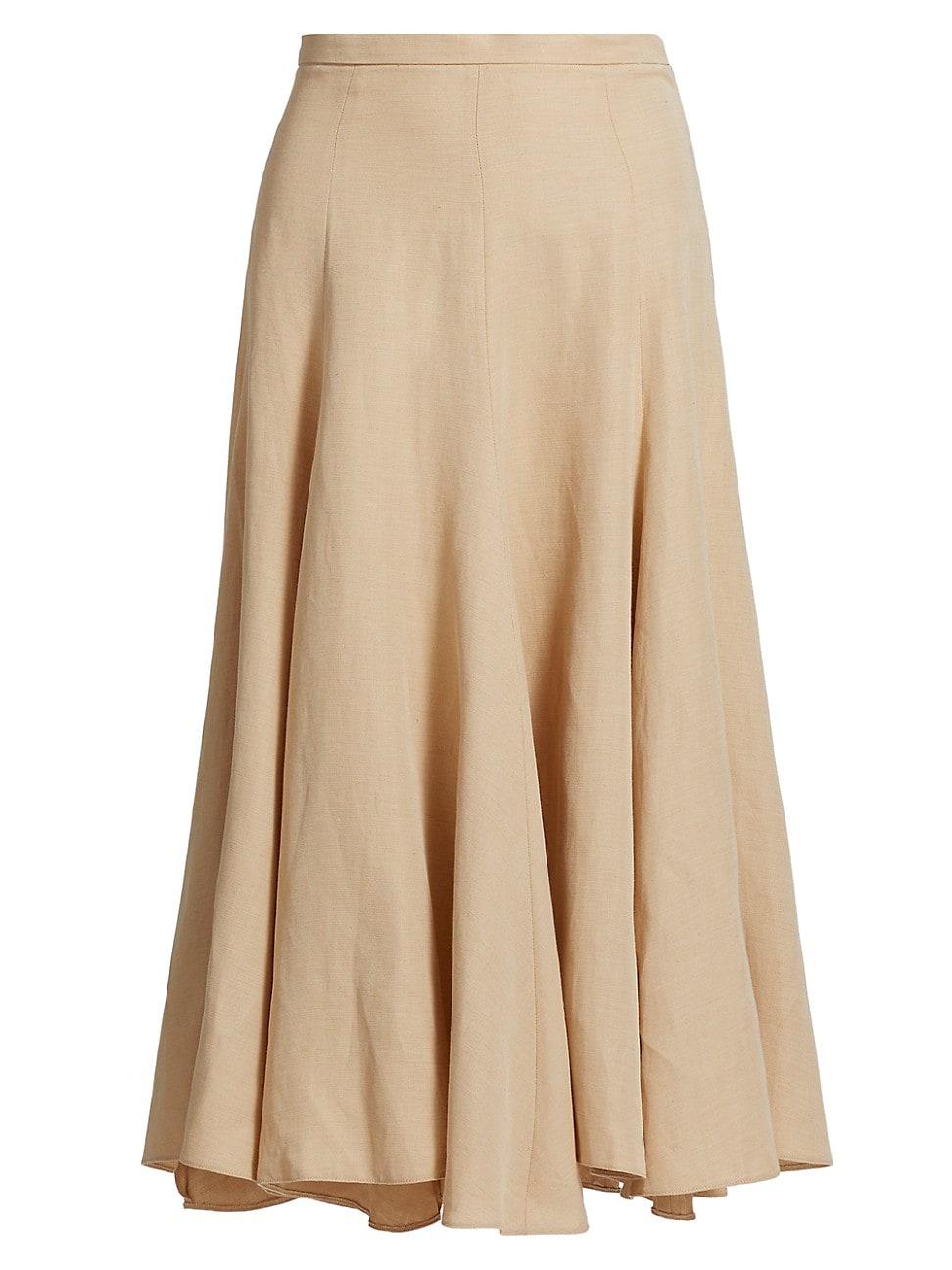 Womens Flared Midi-Skirt Product Image