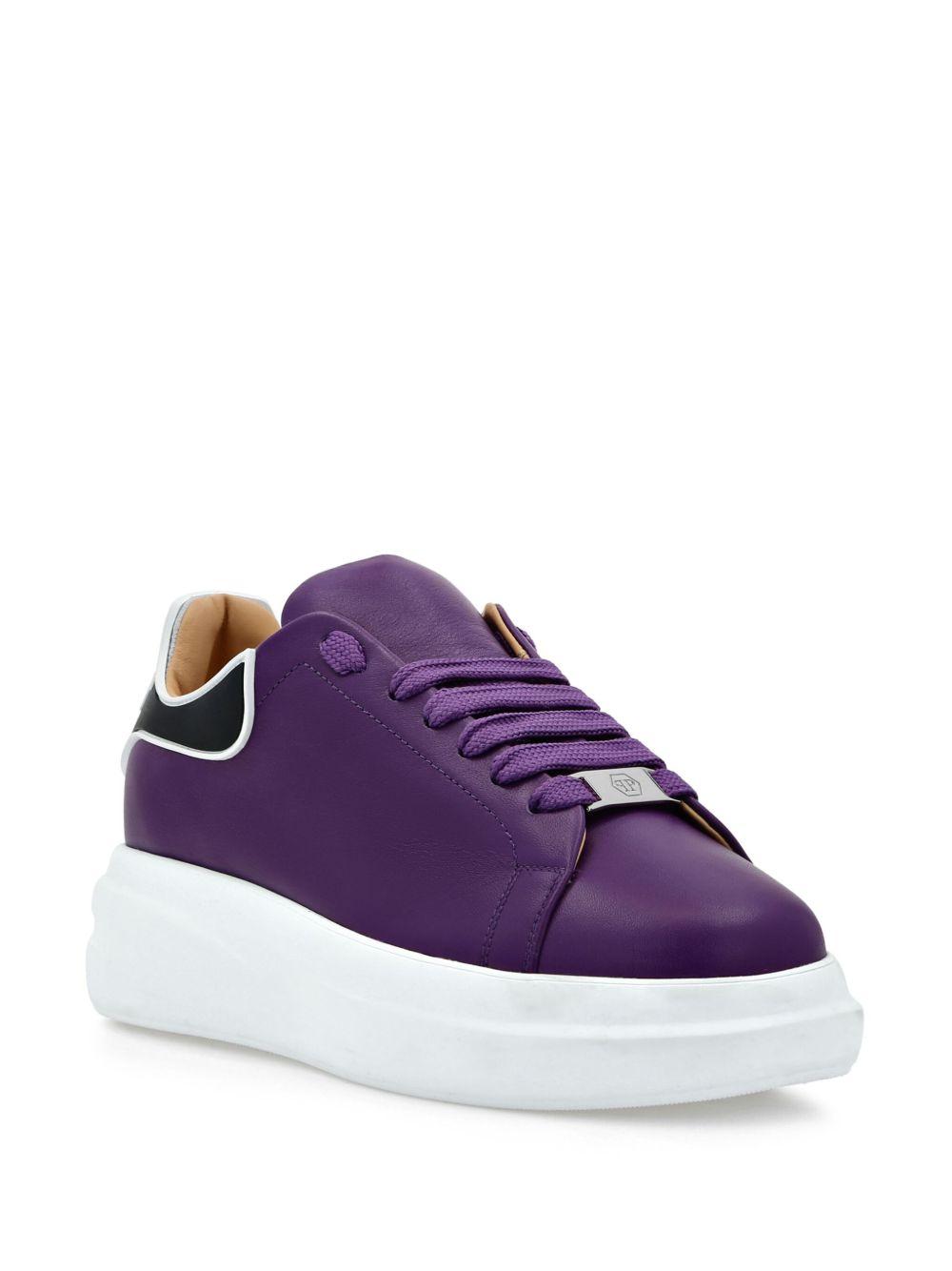 leather low-top sneakers Product Image