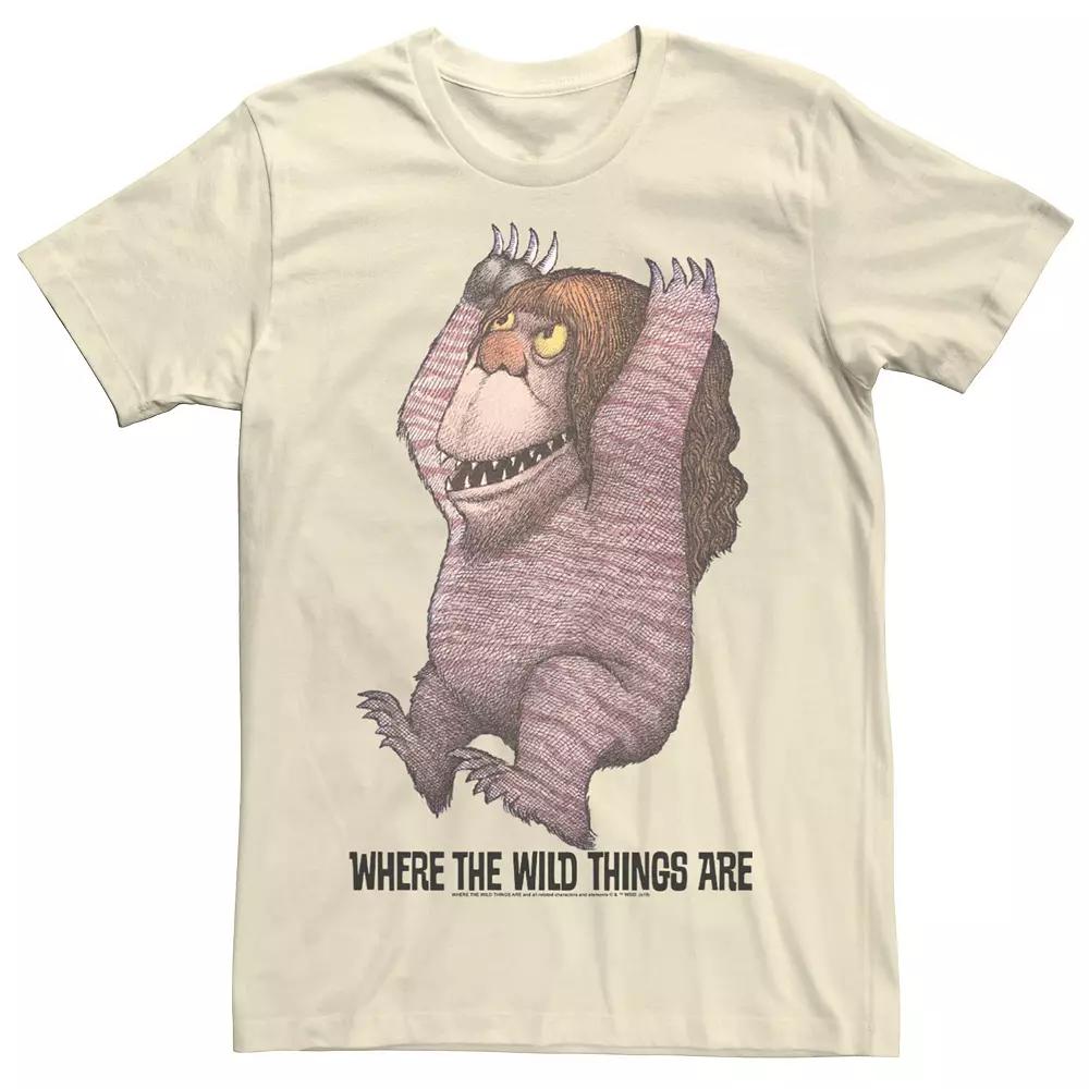 Men's Where The Wild Things Are Long Hair Monster Portrait Tee,  Product Image