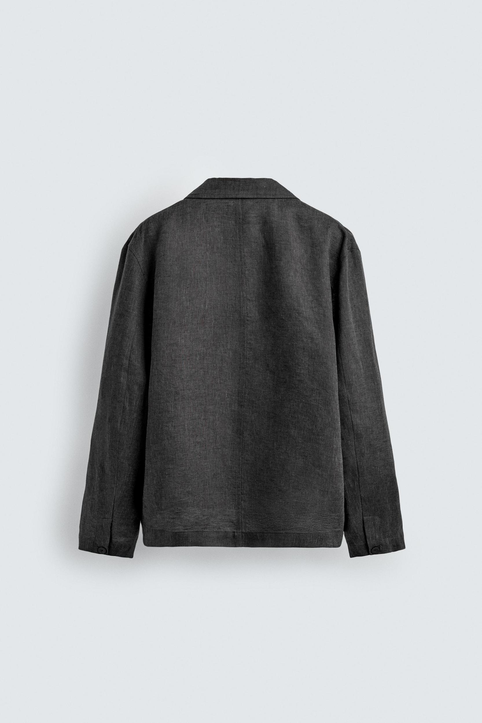 100% LINEN OVERSHIRT Product Image