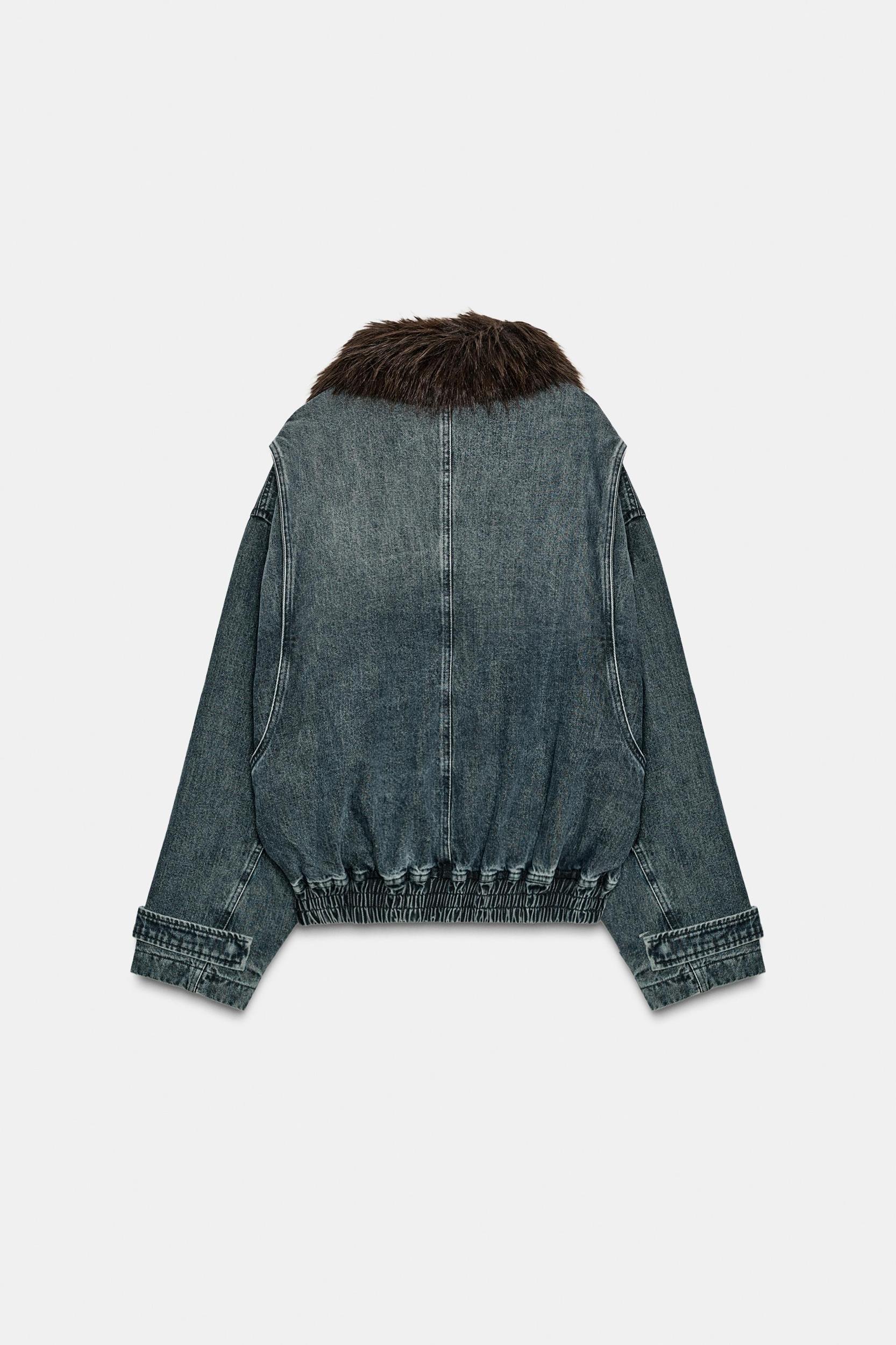 ZW COLLECTION DENIM BOMBER JACKET Product Image