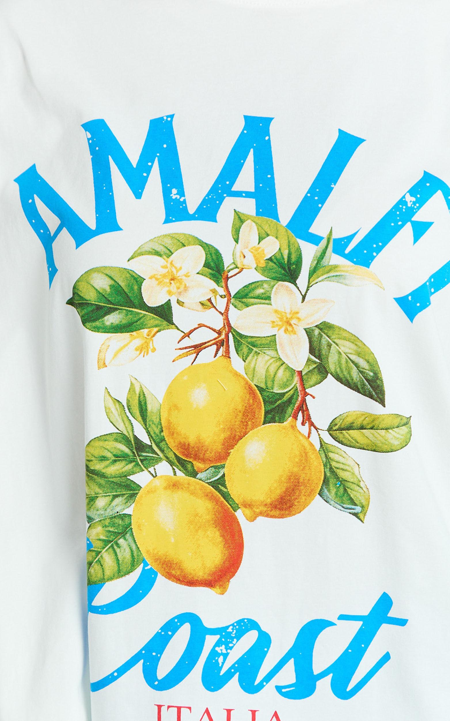 Luna Two Piece Top and Shorts Set - Amalfi T-shirt Set in White Product Image