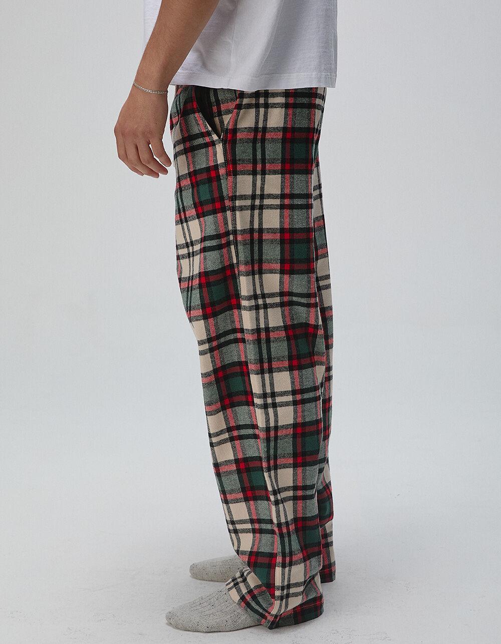 RSQ Mens Plaid Pajama Pants - WHT/GRAY Product Image