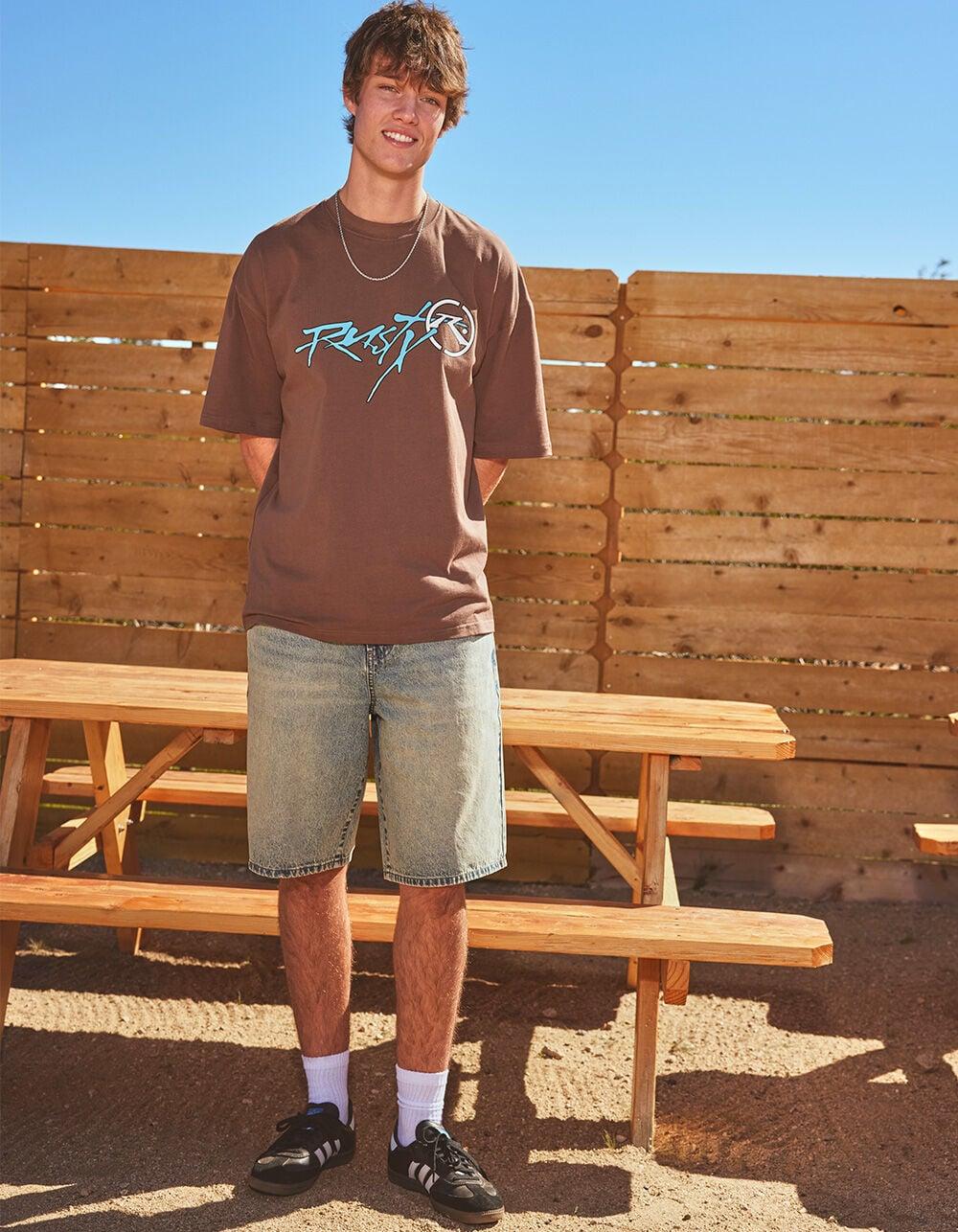 RUSTY Hoodus Mens Tee - BROWN Product Image