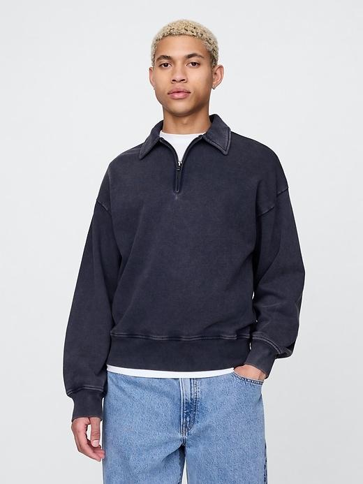 Heavyweight Oversized Quarter-Zip Pullover Product Image