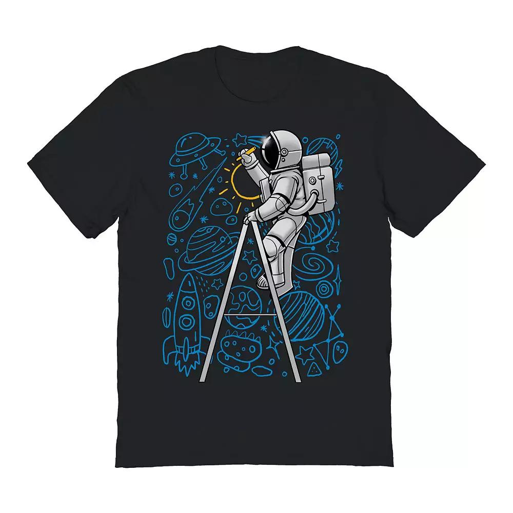 Men's COLAB89 by Threadless Space Doodle Graphic Tee, Size: XXL, Black Product Image