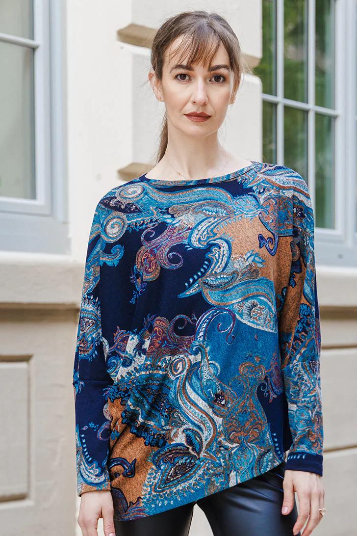 Half&Half Sleeve Sweater Top Product Image