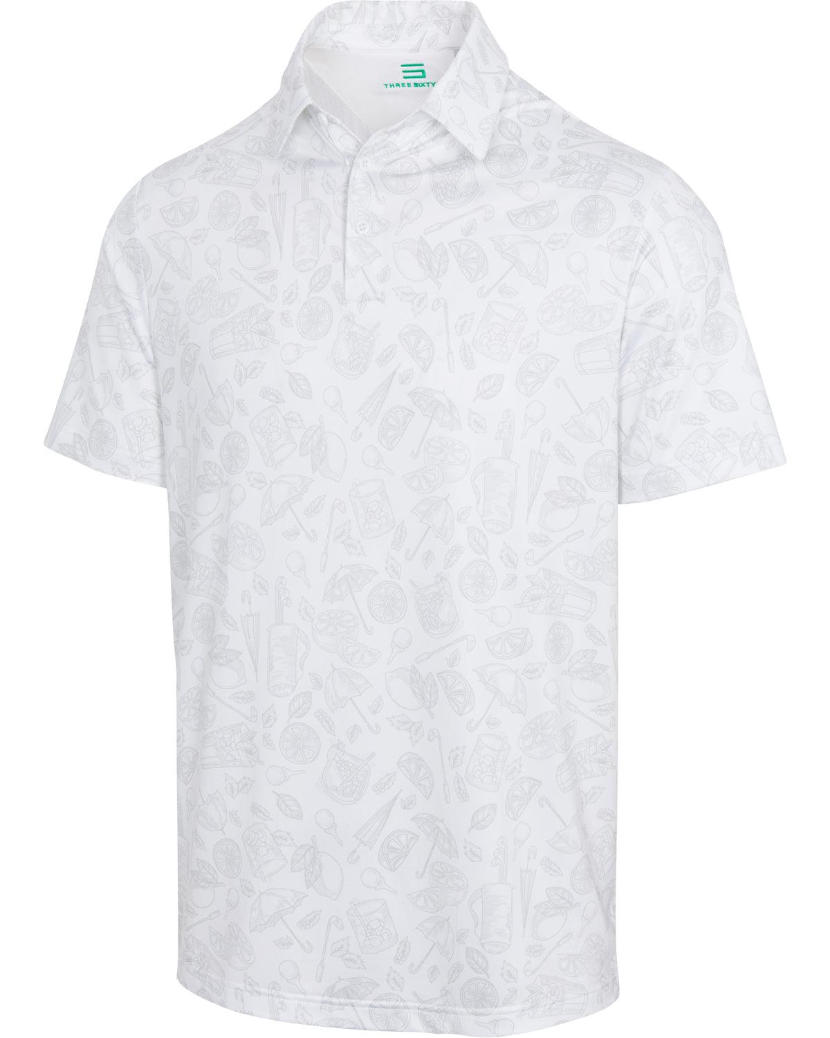 Three Sixty Six Men’s Print Golf Polos Male Product Image