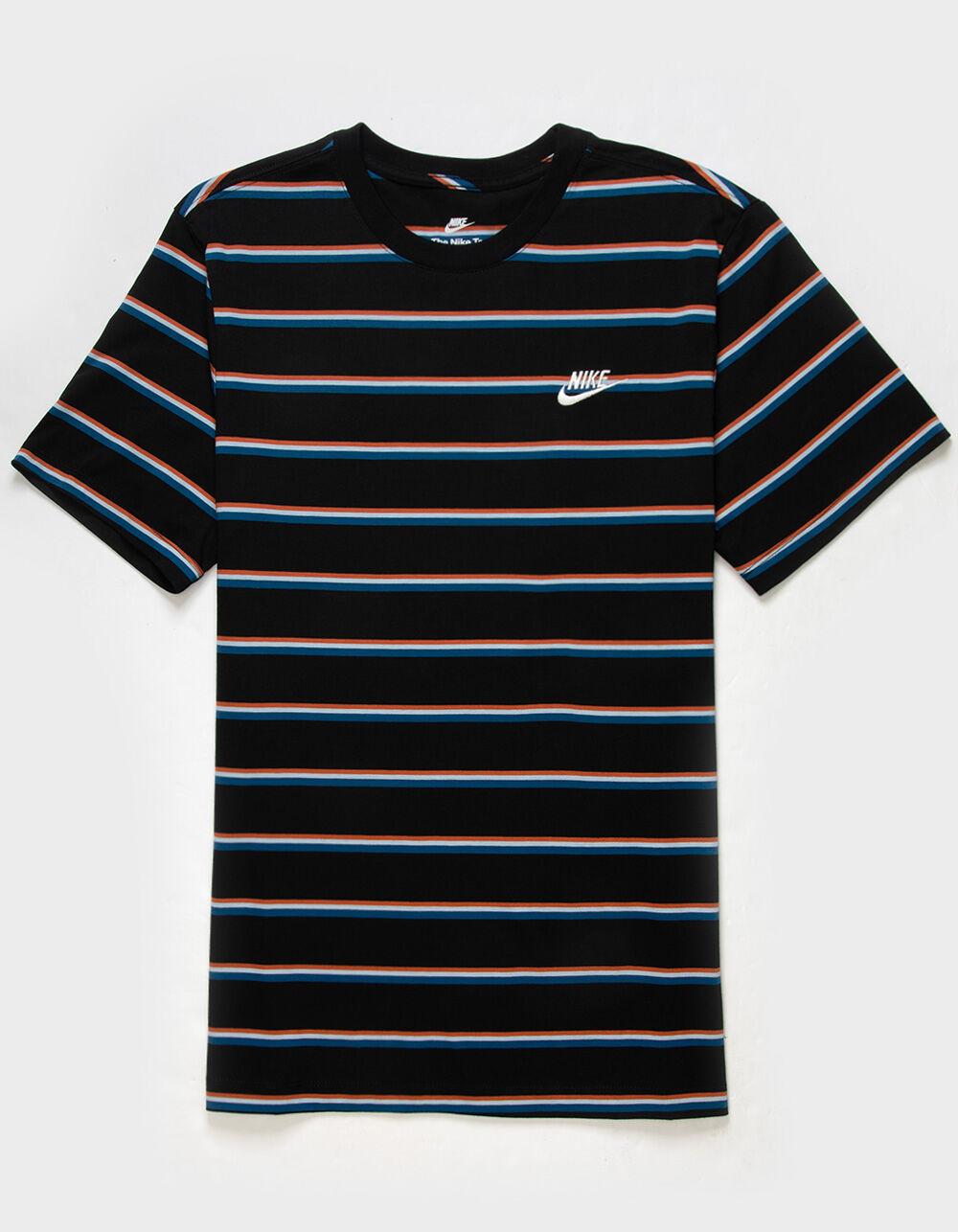 NIKE Sportswear Club Mens Stripe Tee - BLACK Product Image