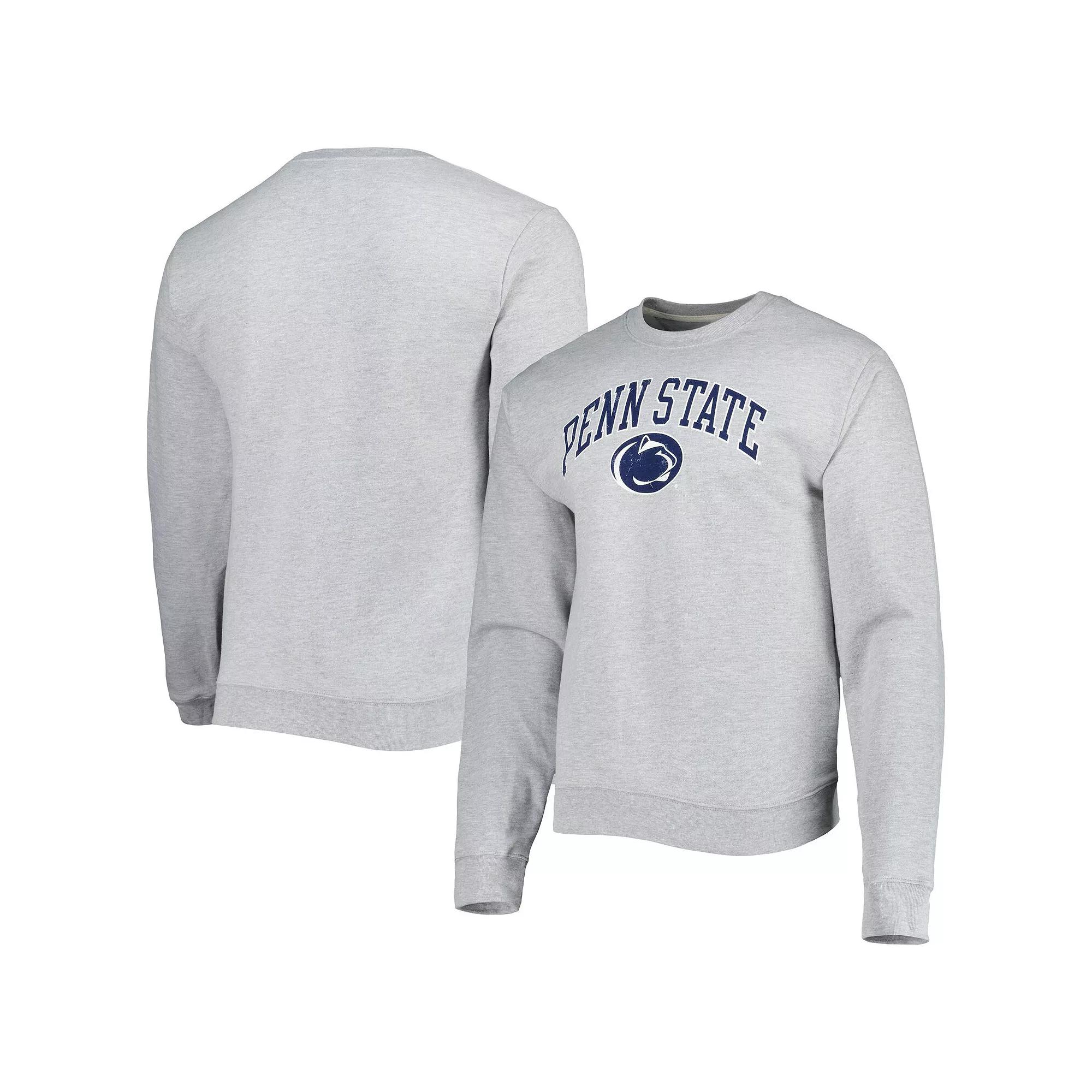Men's League Collegiate Wear Heather Gray Penn State Nittany Lions 1965 Arch Essential Lightweight Pullover Sweatshirt,  Product Image