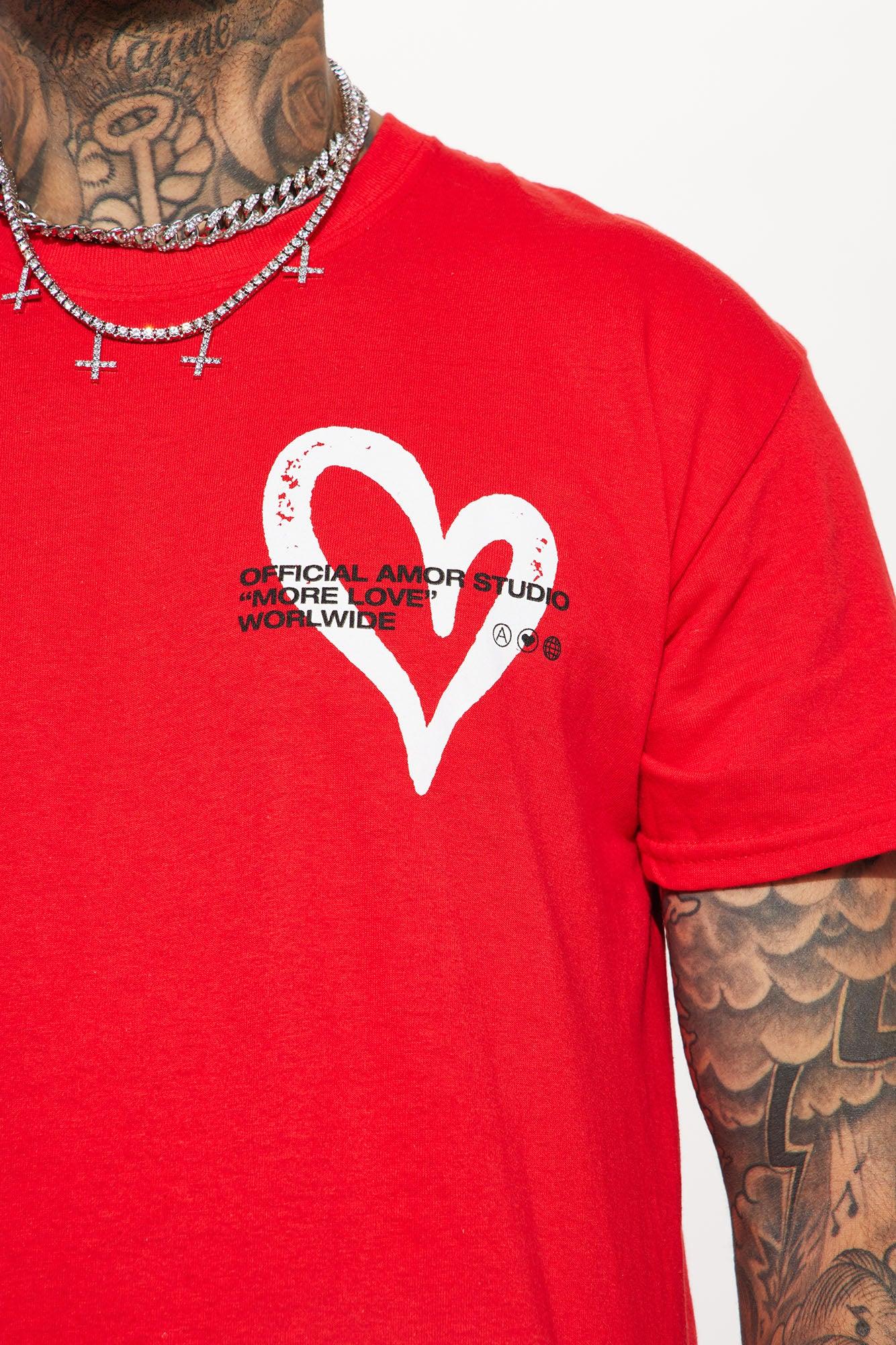 Amor Studio Short Sleeve Tee - Red Product Image