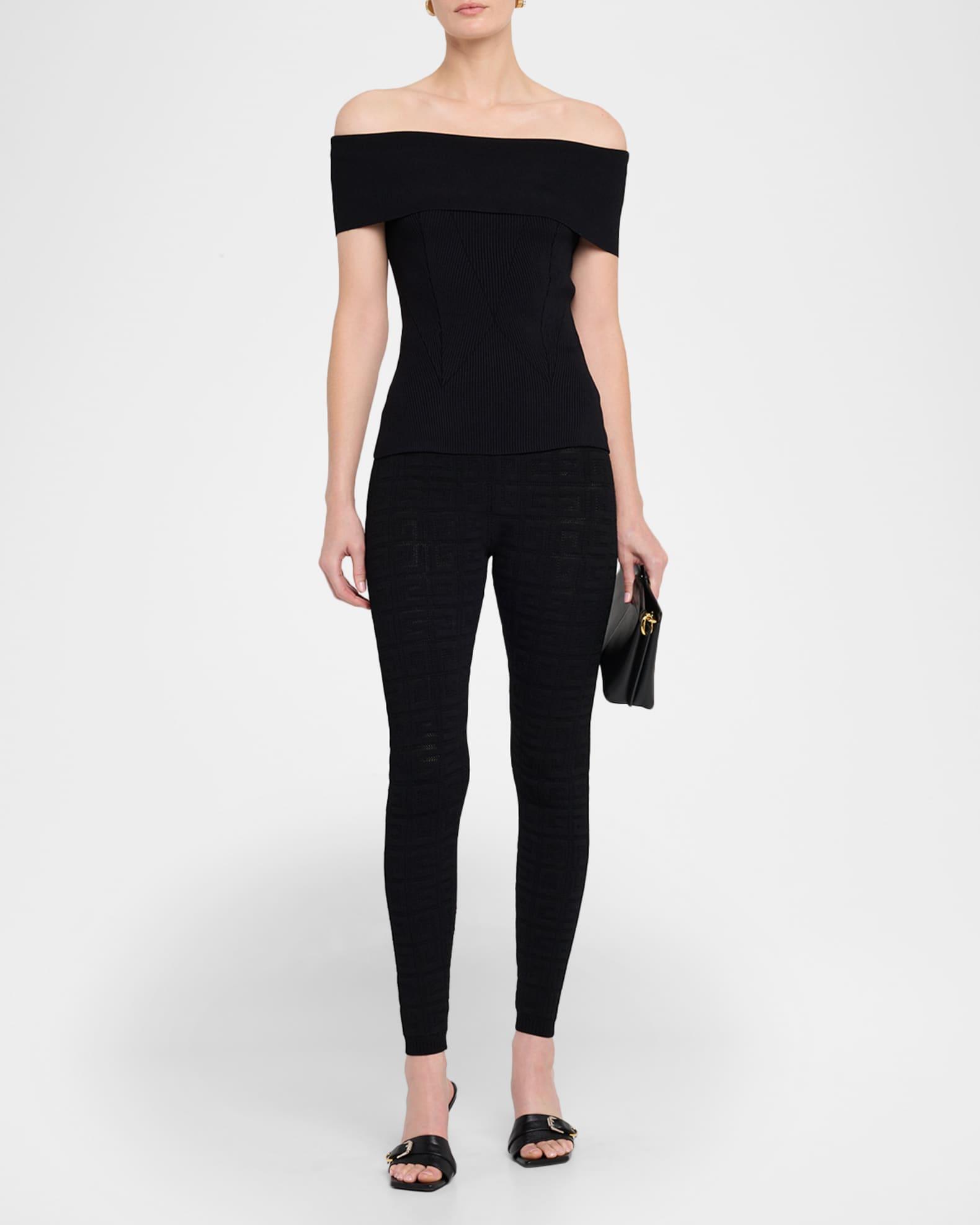 Off-The-Shoulder Short-Sleeve Rib Top Product Image