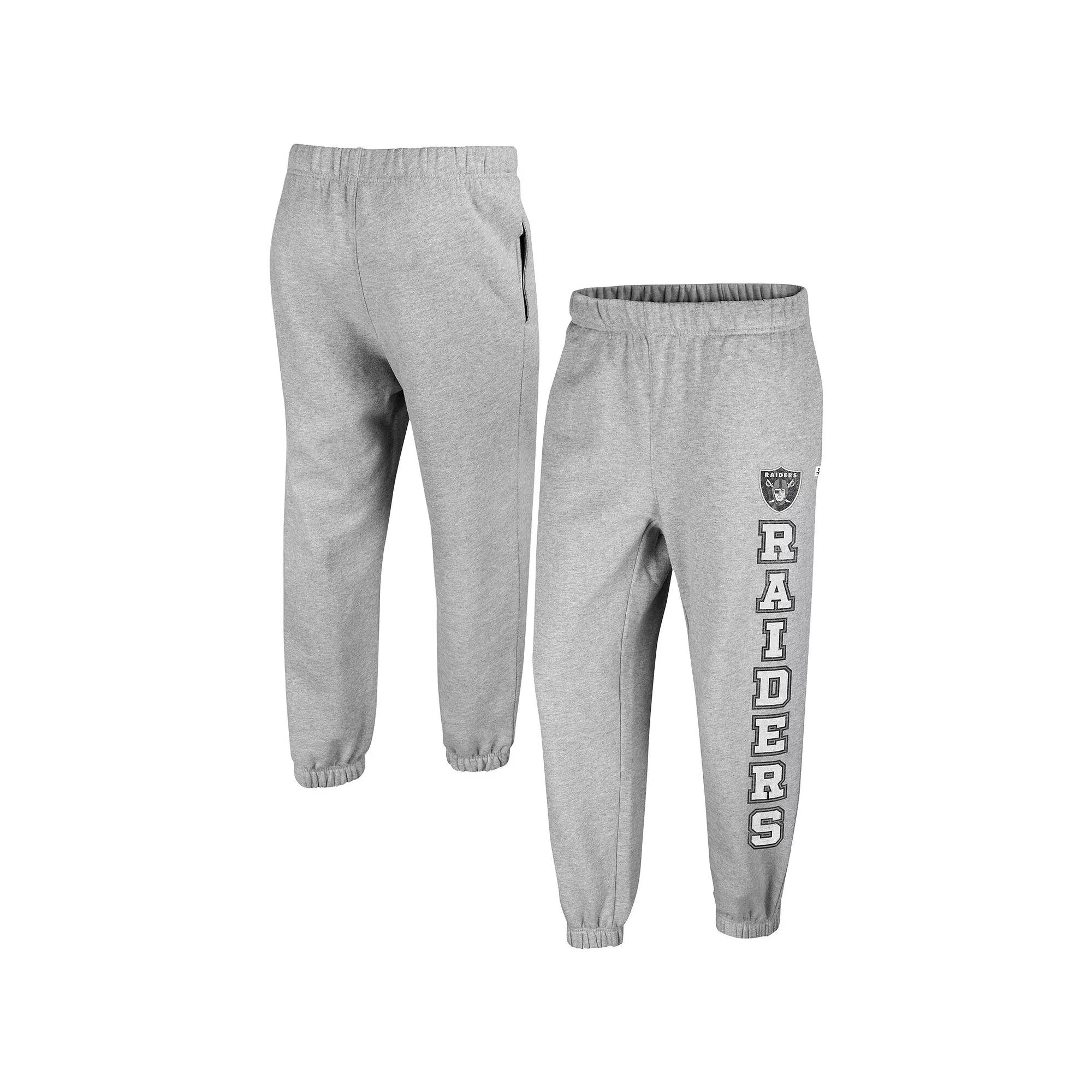 Women's '47 Gray Las Vegas Raiders Double Pro Harper Jogger Sweatpants,  Product Image