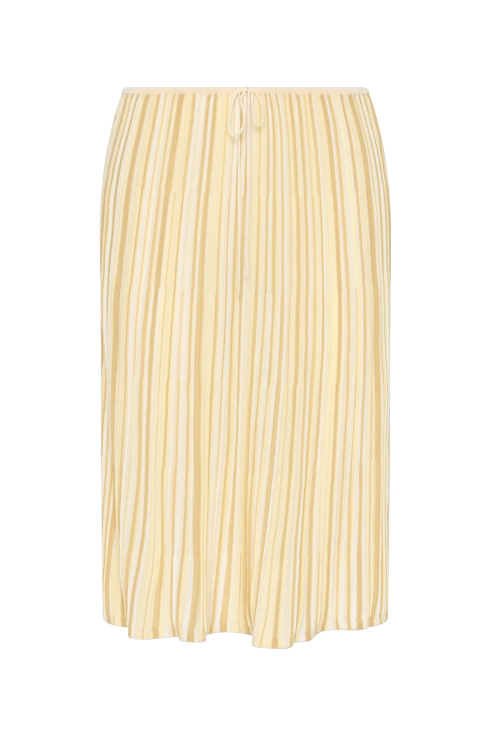 Citara Drawstring Skirt Butter Stripe - Final Sale Product Image