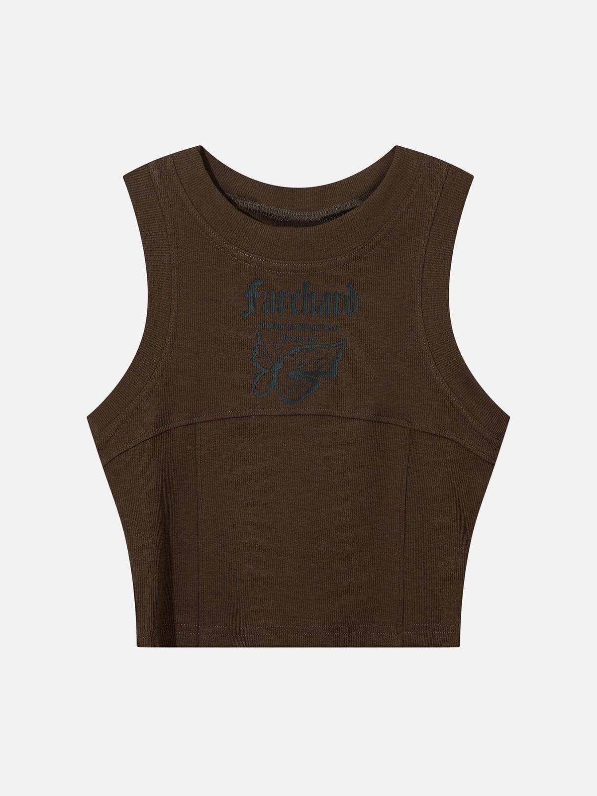 Aelfric Eden Butterfly Print Knitting Tank Top Female Product Image