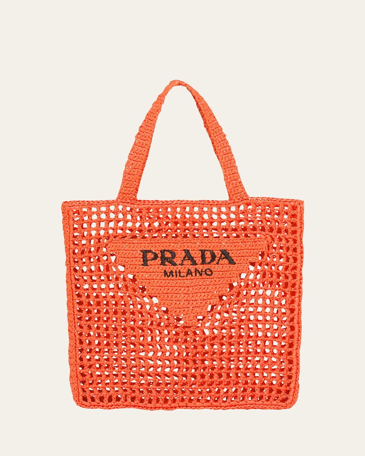 Bicolor Woven Logo Shopper Tote Bag Product Image