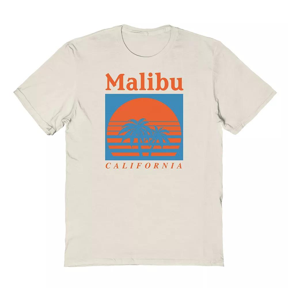 Men's Americana Collection Malibu Graphic Tee, Size: Small, Natural Product Image