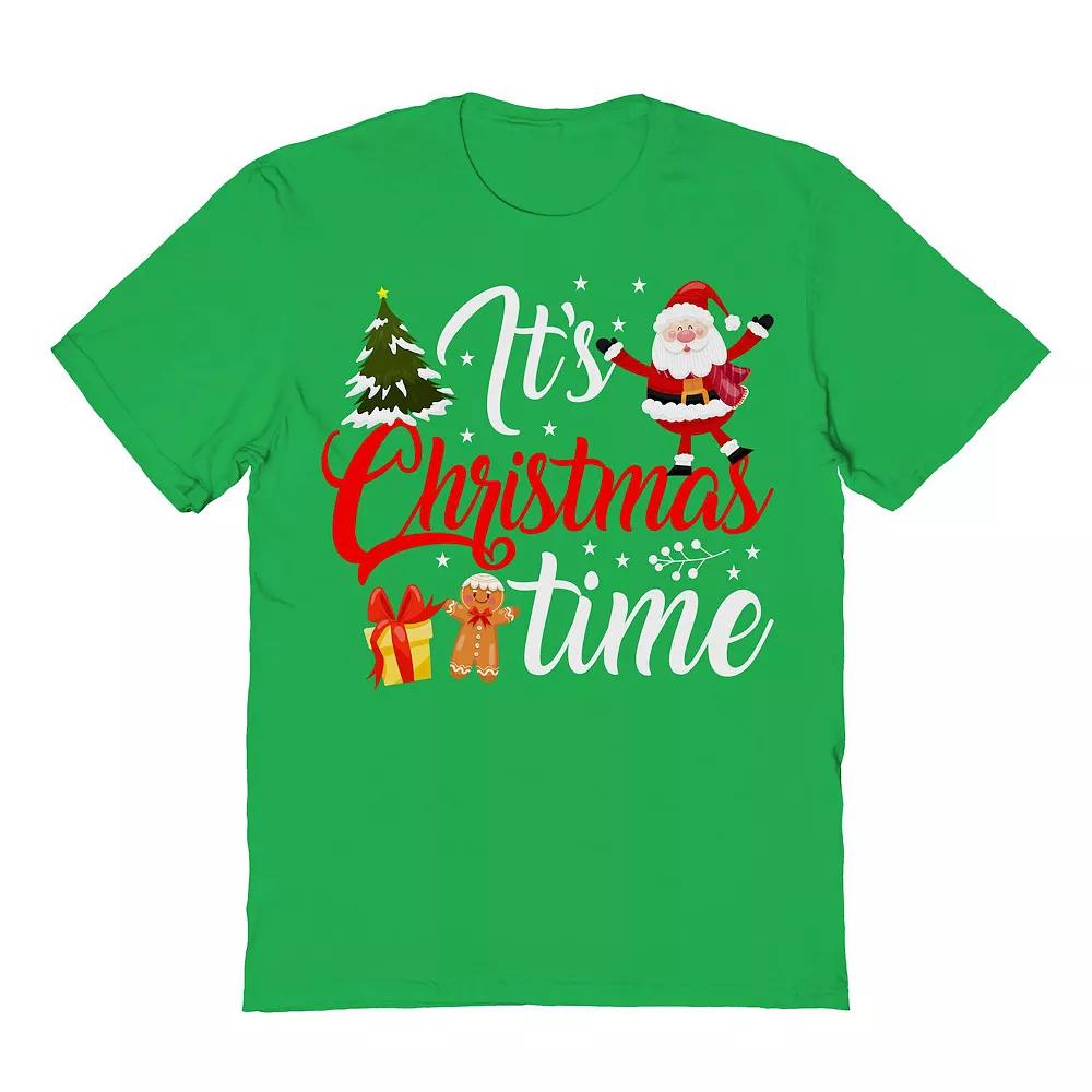 Men's Santa Tree Time Christmas Graphic Tee,  Product Image
