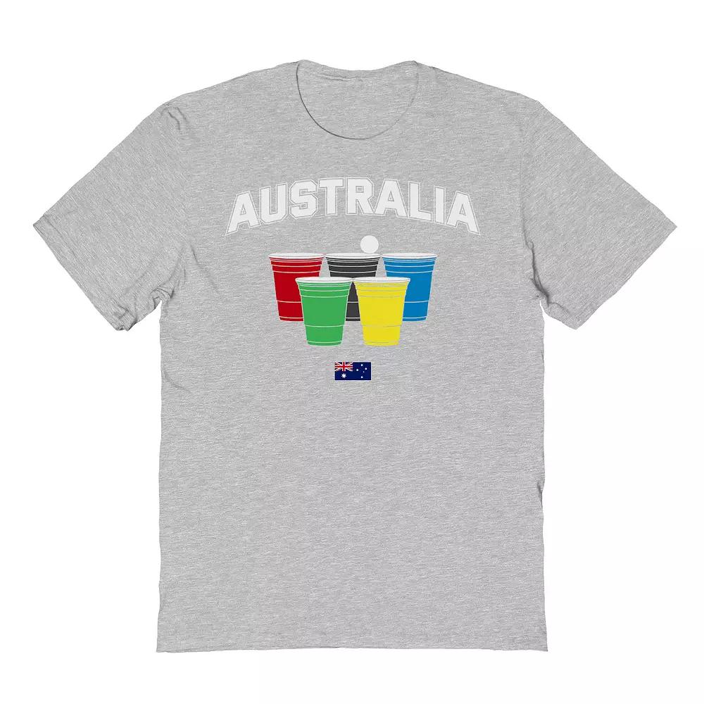 Men's Australia Solo Cups Graphic Tee, Size: Medium, Sport Gray Product Image