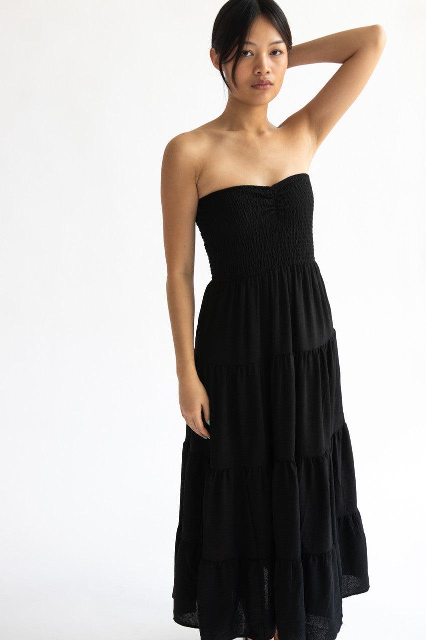 Smocked Top Strapless Maxi Dress Product Image