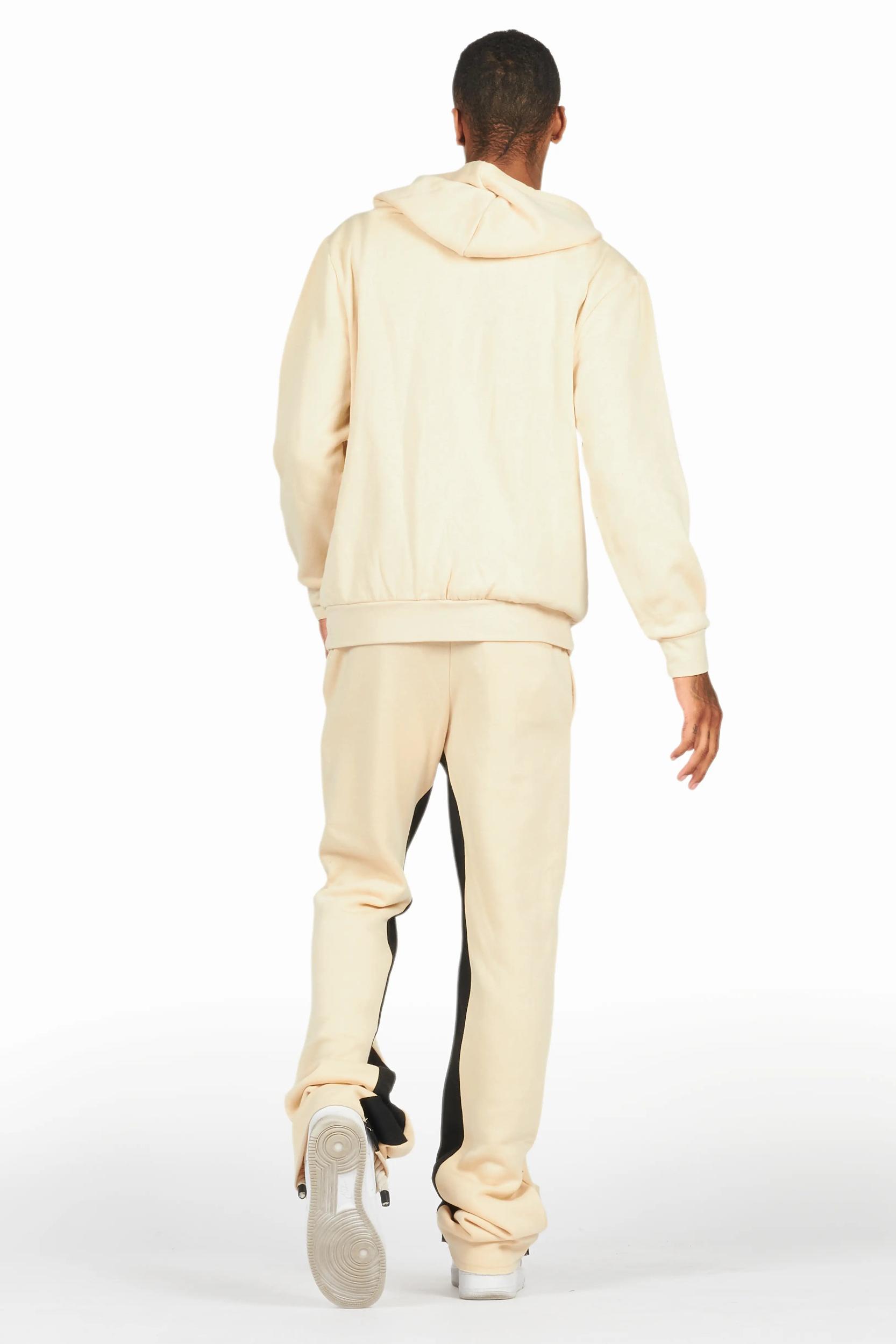 Scottie Beige Hoodie Relaxed Stacked Track Set Male Product Image