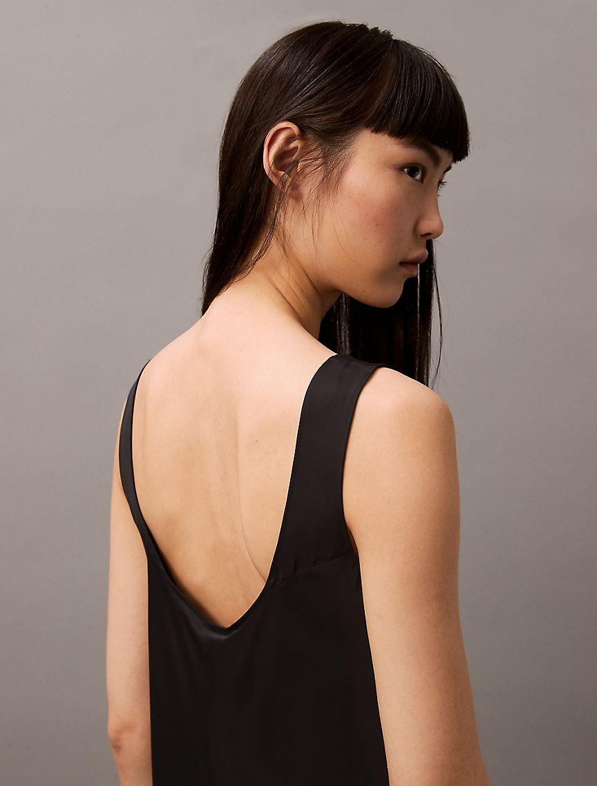 Viscose Satin Maxi Slip Dress Product Image