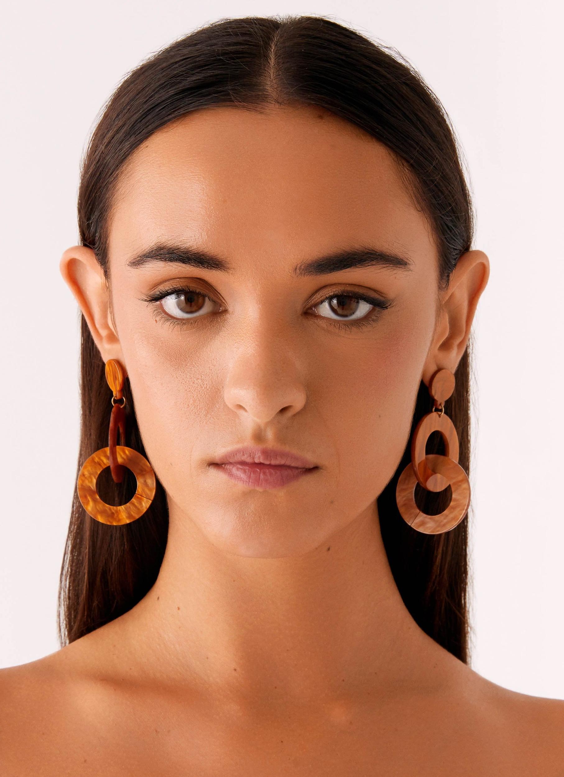 Bijou Earrings - Brown Product Image