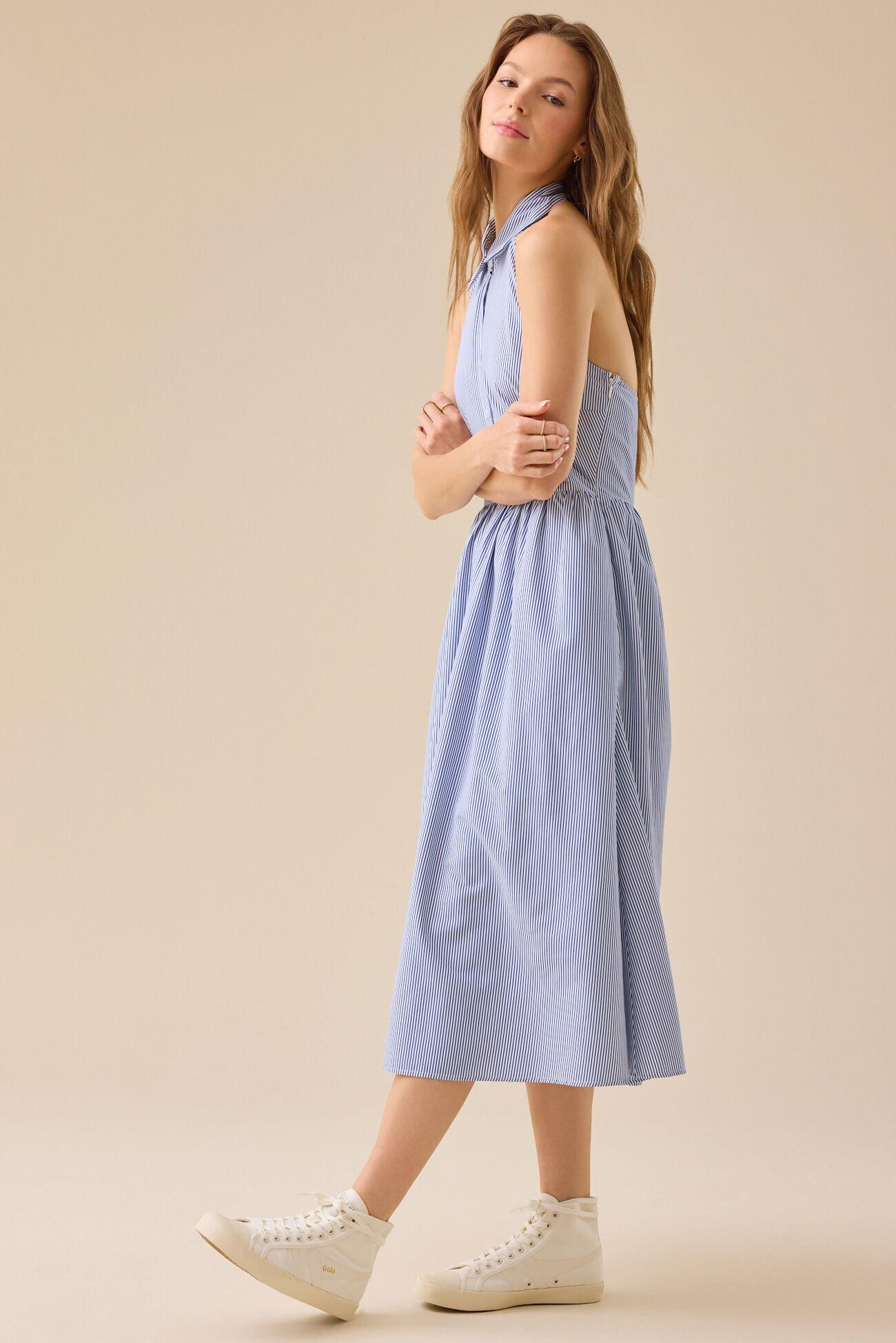 Lauren Striped Midi Dress Product Image